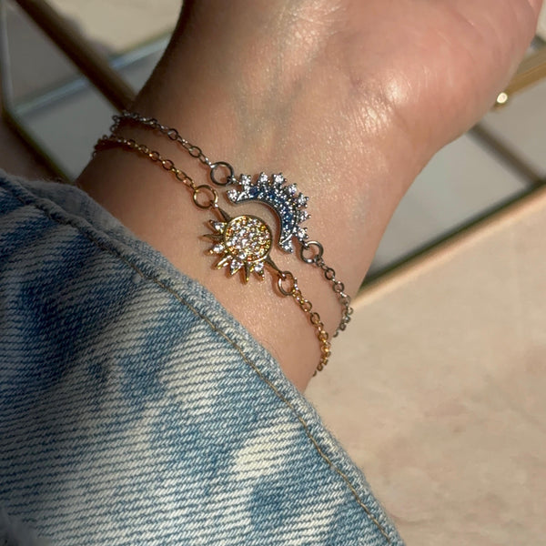 Set Pulseras Sol y Luna