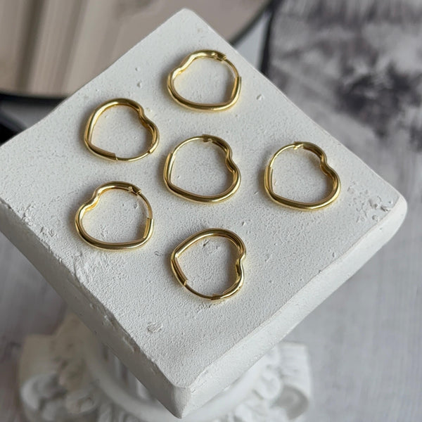 Aros Argolla Forma Corazón