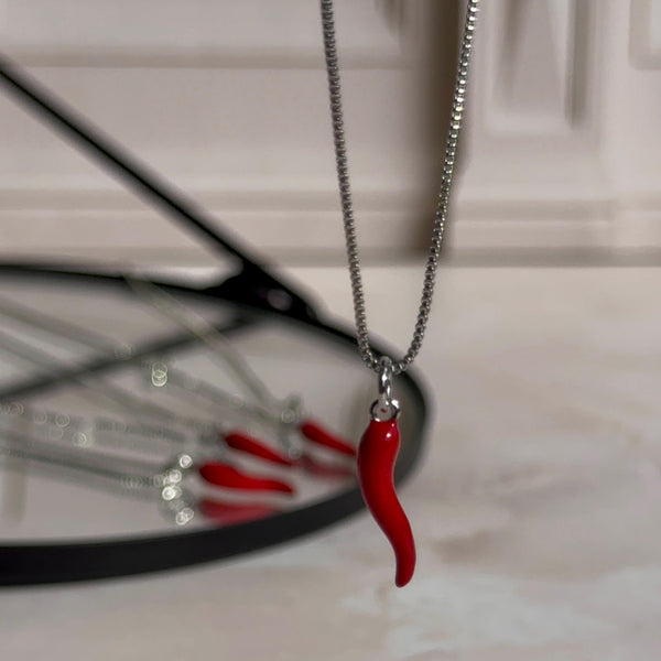 Collar Ají Cornicello - Baño de Plata