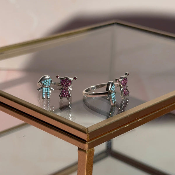 Anillo Hijo e Hija Circones de Colores