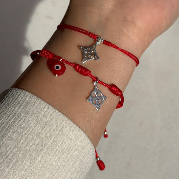 Pulseras Rojas Hilo Nudo de Bruja