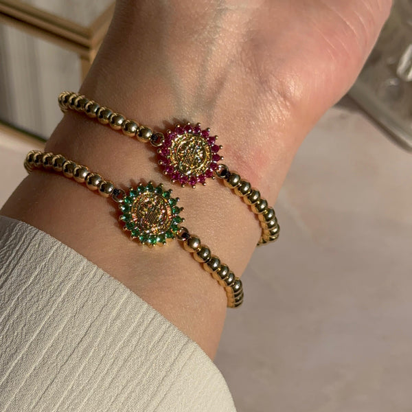 Pulsera Negra Balines San Benito