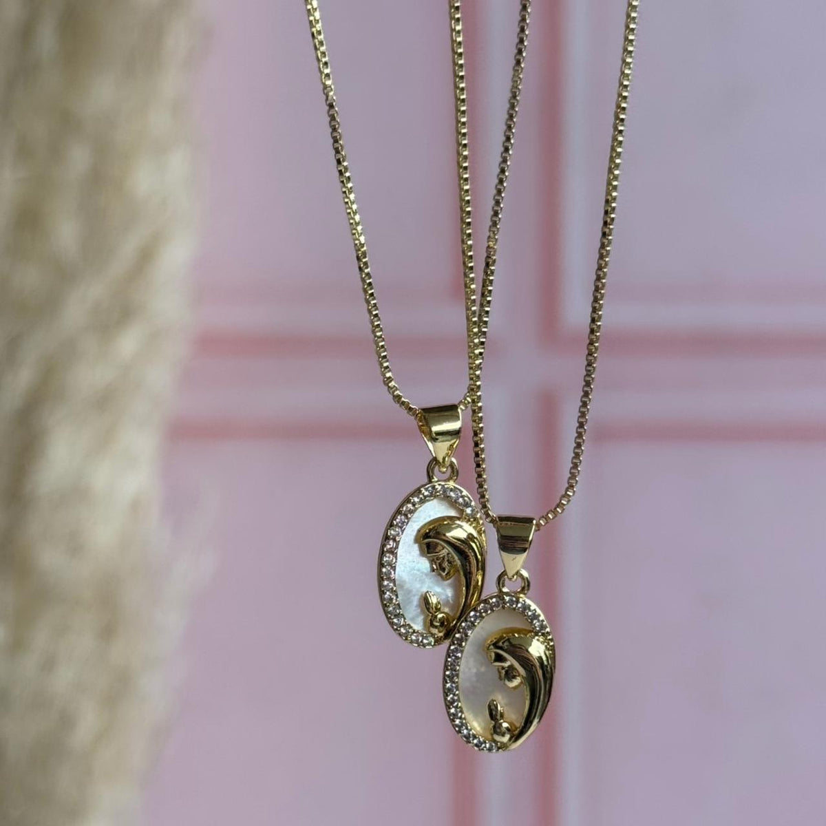 Collar Virgen Niña Nácar