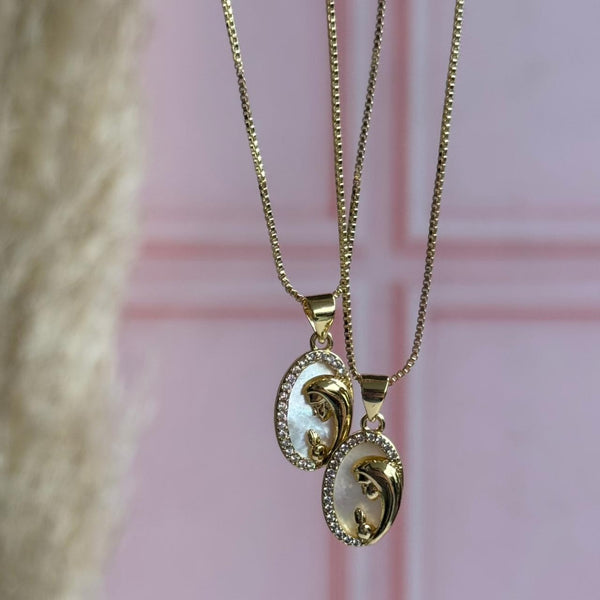 Collar Virgen Niña Nácar