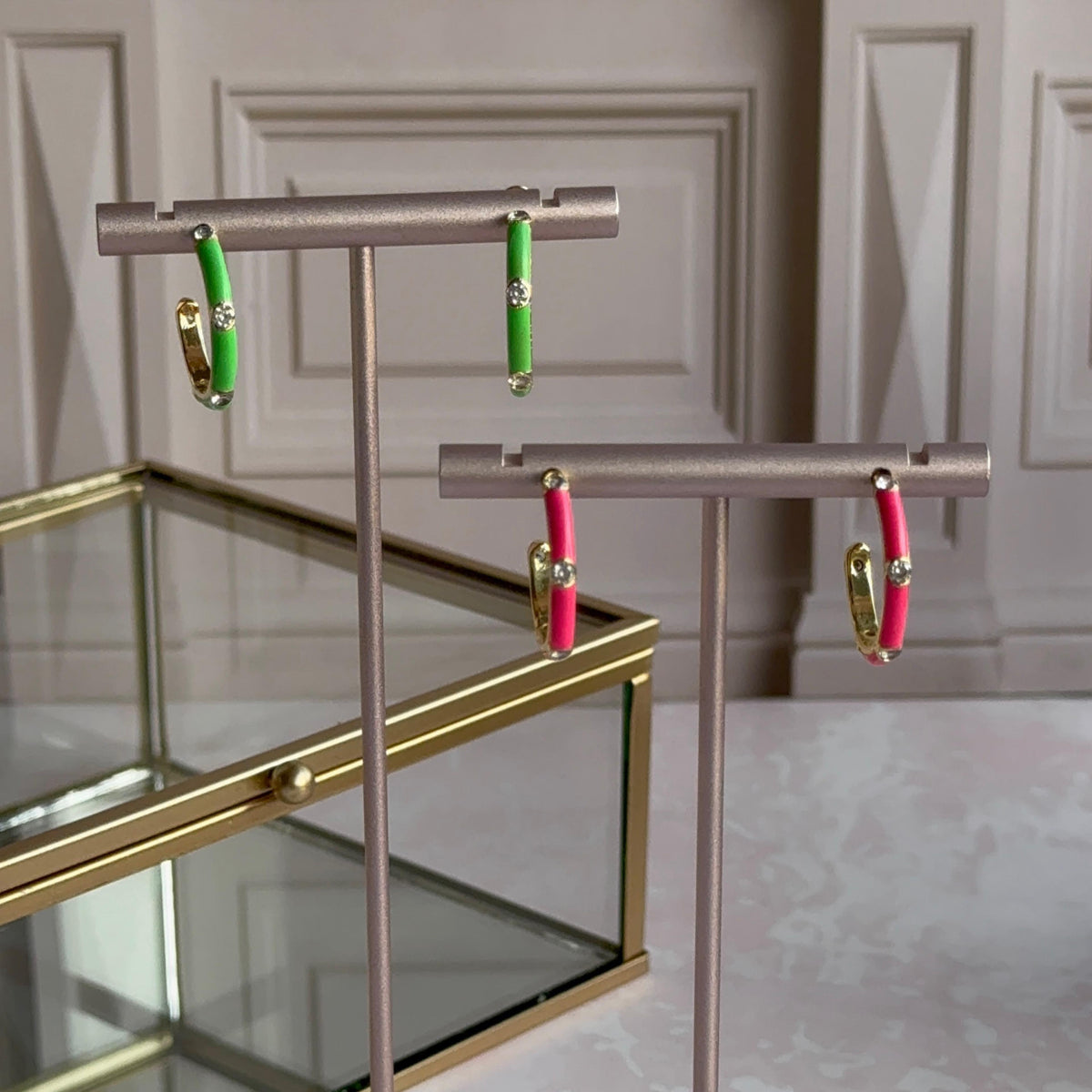 Aros Argolla Colores - Baño de Oro