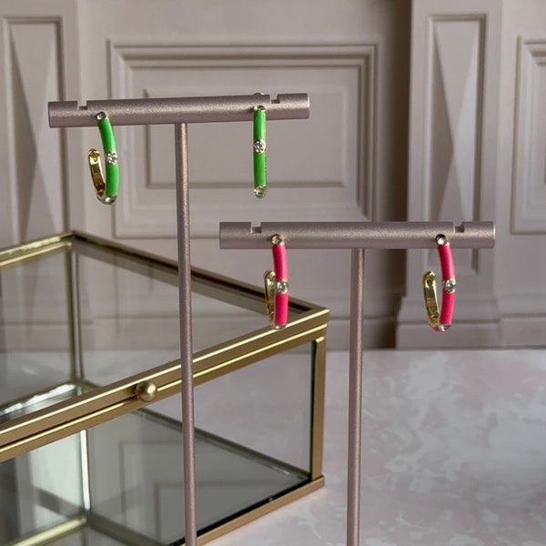Aros Argolla Colores - Baño de Oro