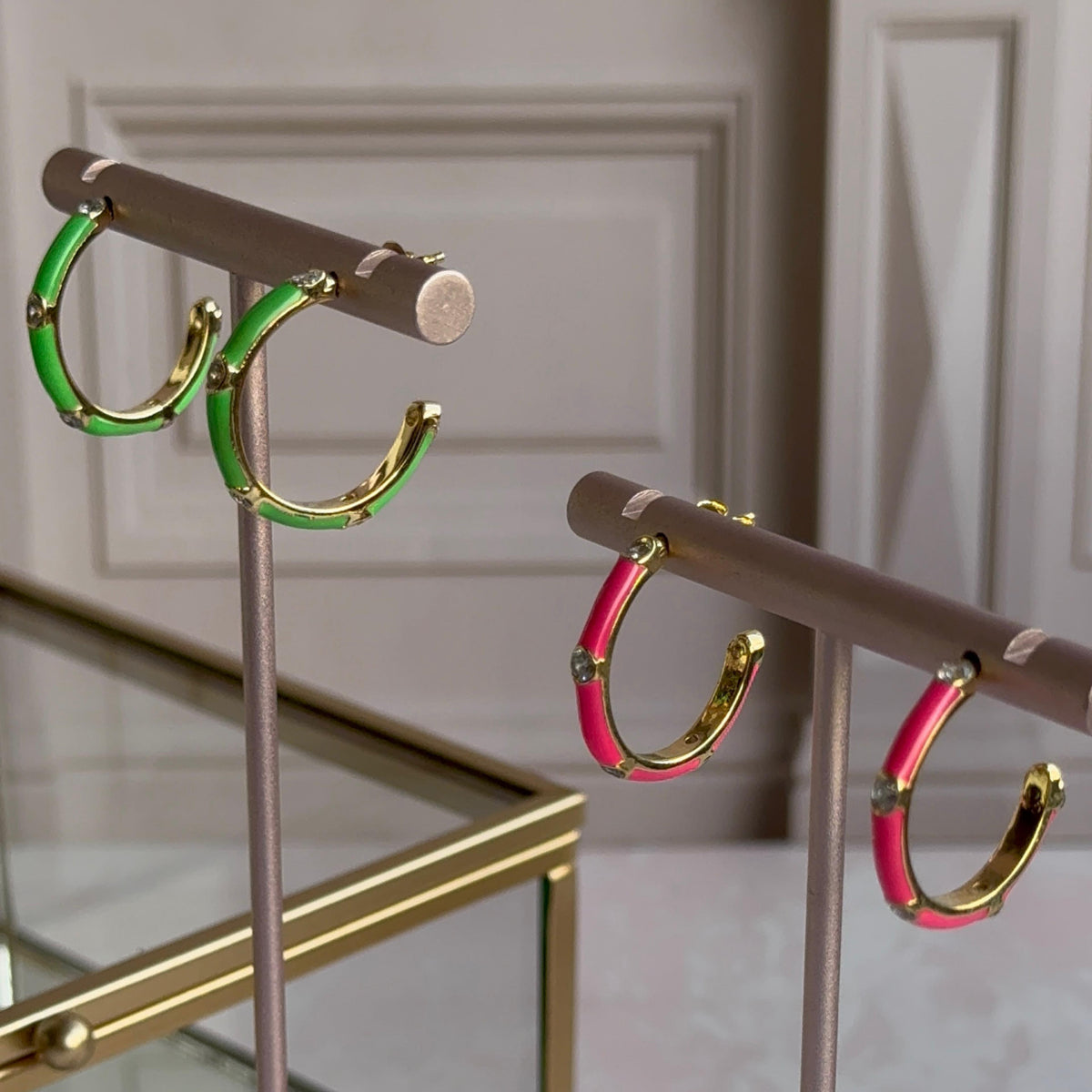 Aros Argolla Colores - Baño de Oro