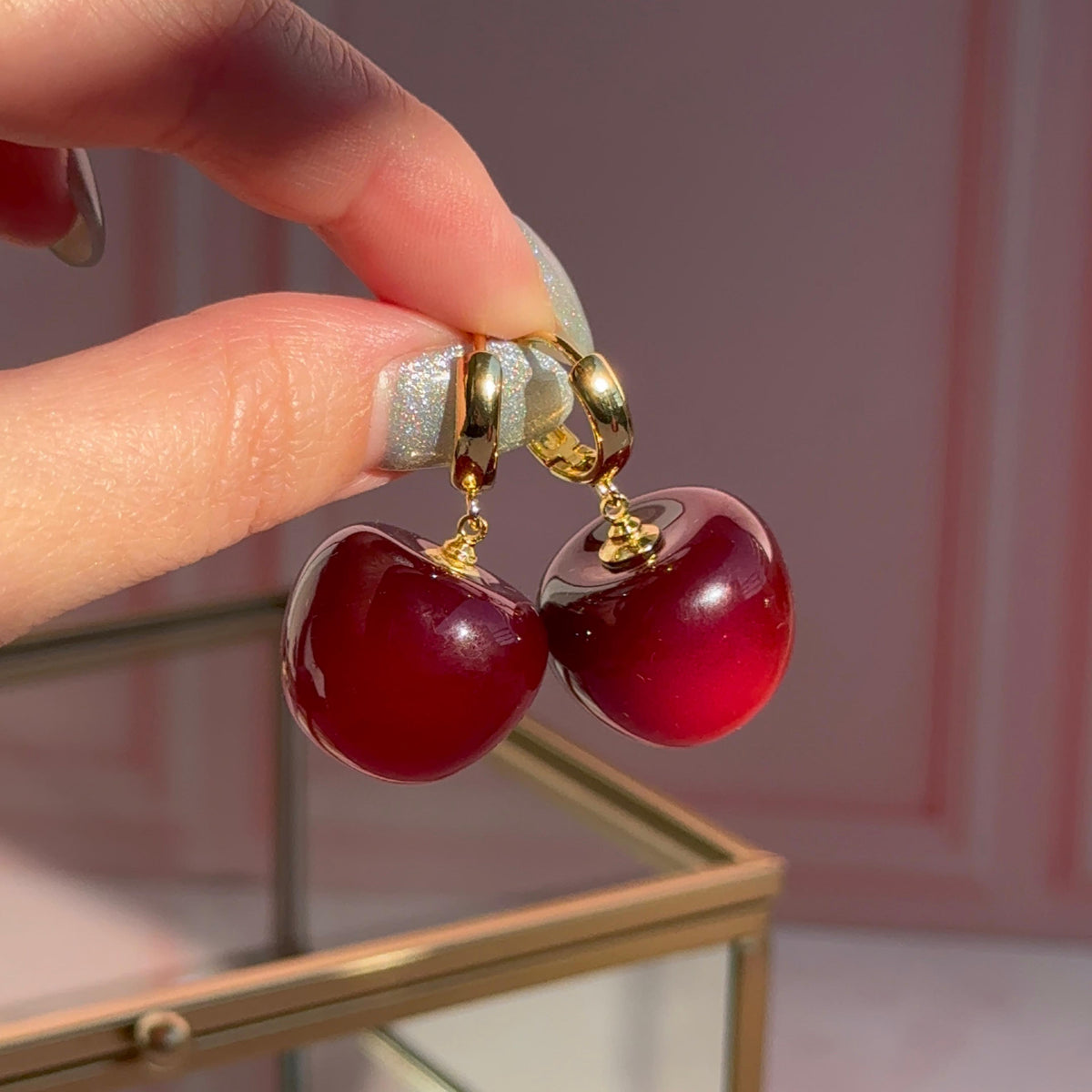 Aros Argolla Cereza