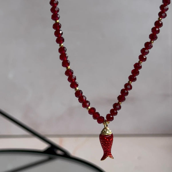 Collar Cristales Pececillo