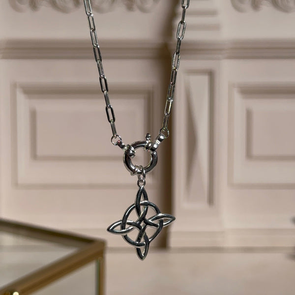 Collares Eslabones con Broche Timón Plata 925