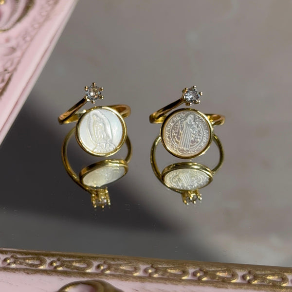 Anillo Nácar San Benito - Virgen de Guadalupe