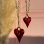 Collar Corazón Rojo Satín