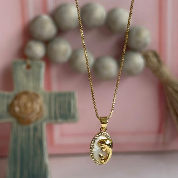 Collar Virgen Niña Nácar