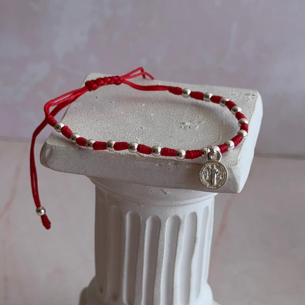 Pulsera Roja San Benito con Balines II