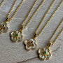Collar Trébol Nácar Baño de oro