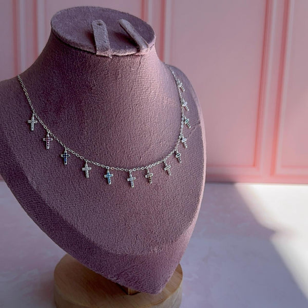 Collar Cruz Circones de Colores