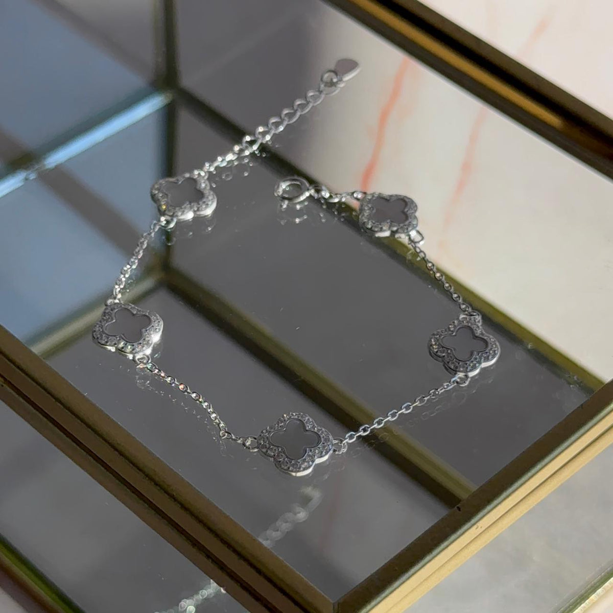 Pulsera Trébol Nácar