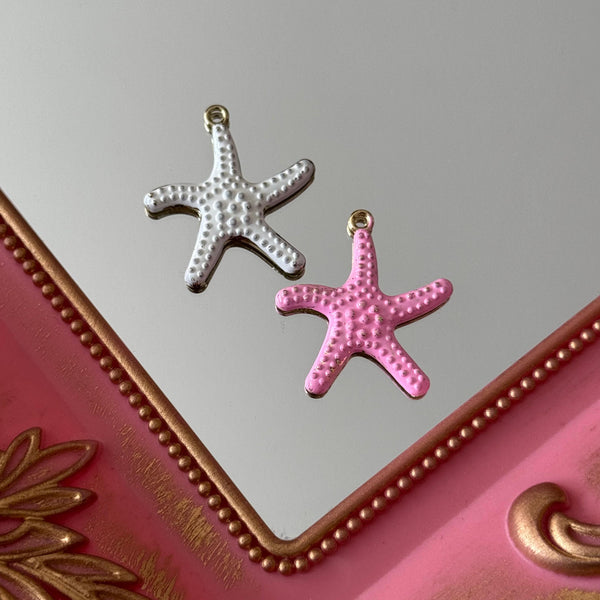 Charm Estrella de Mar Esmaltadas Baño de oro