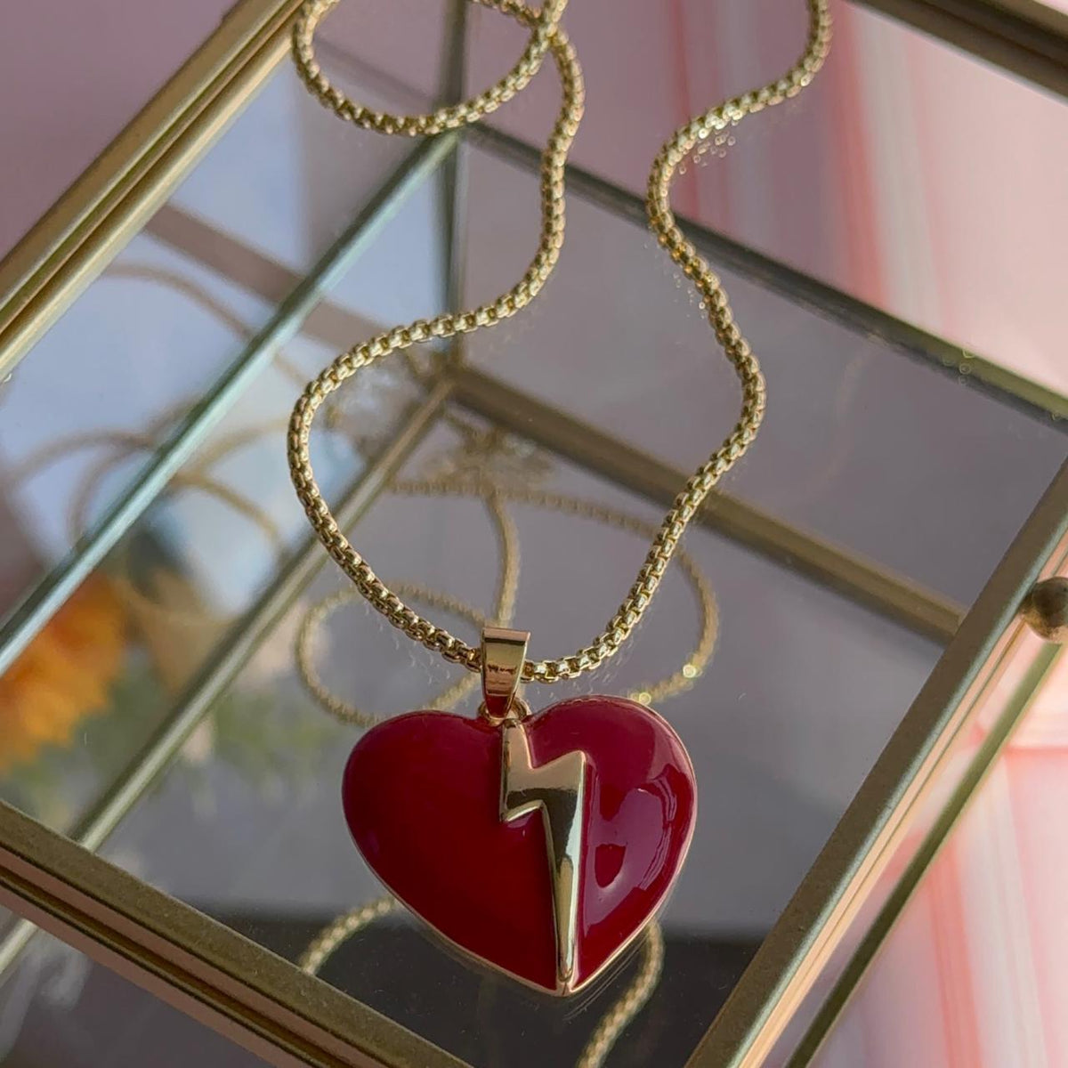 Collar Corazón Rayo