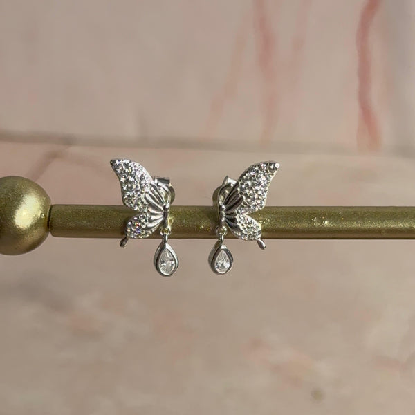 Aros Mariposa Cristal