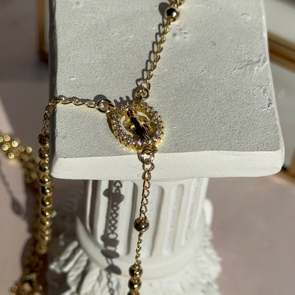 Collar Rosario Virgen de los Milagros y Cruz