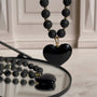 Collar Paula - Corazón Negro