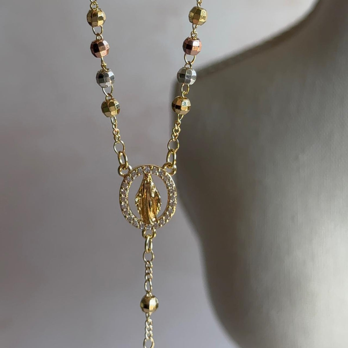 Collar Rosario Virgen de los Milagros - Facetado