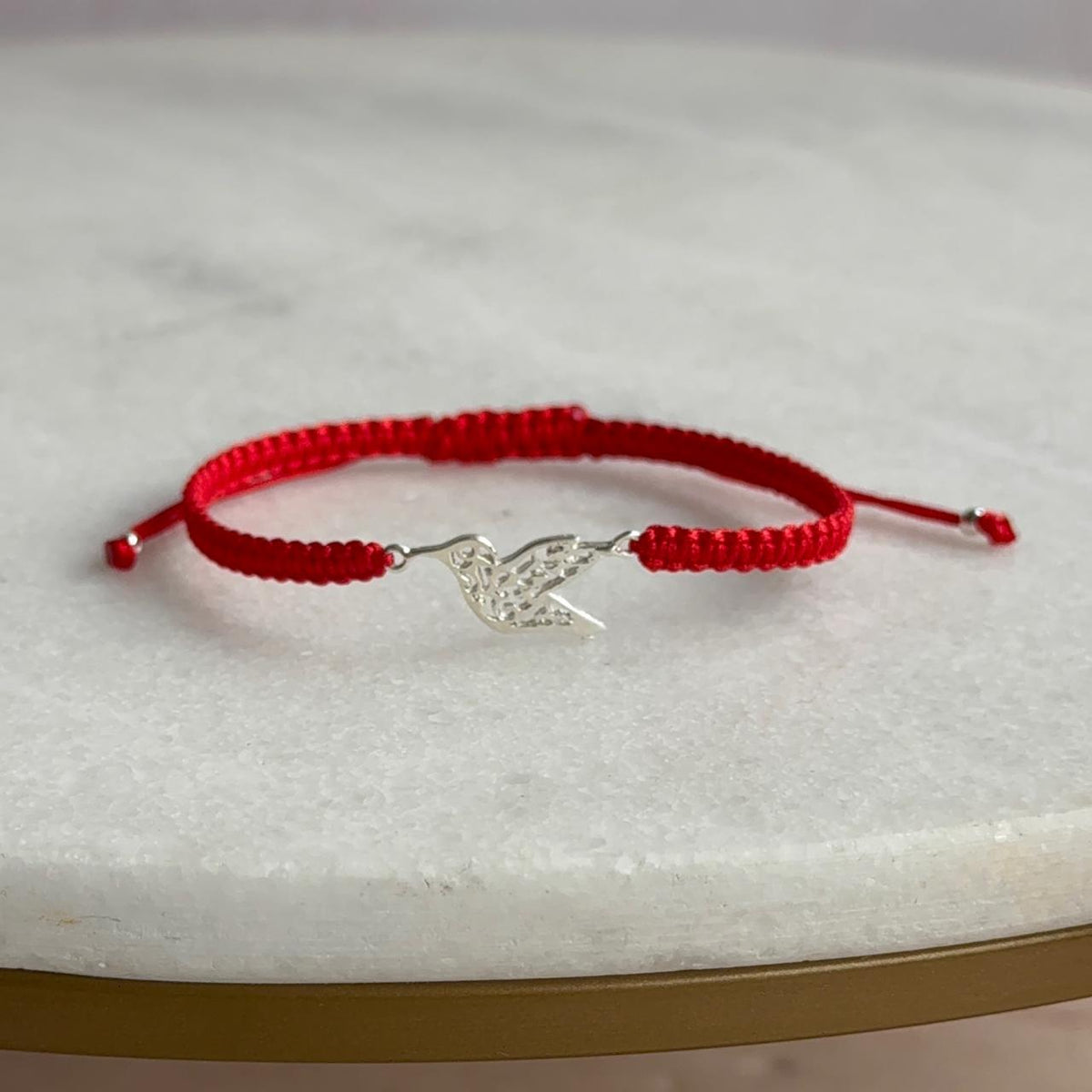 Pulsera Roja Colibrí Plata 925