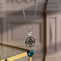 Collar Nudo de Bruja con Corazón Cristal