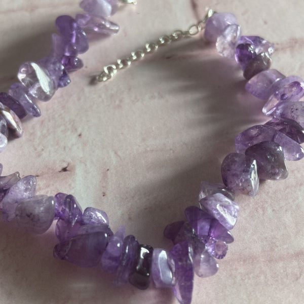 Pulsera Chips Cuarzo Amatista