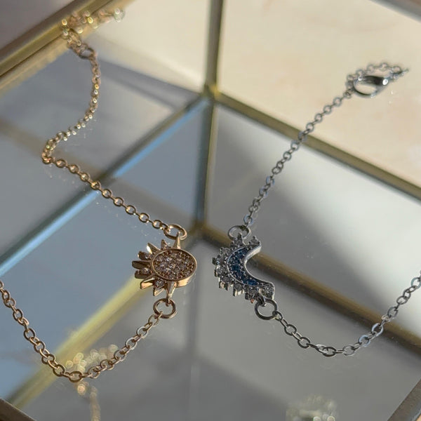 Set Pulseras Sol y Luna