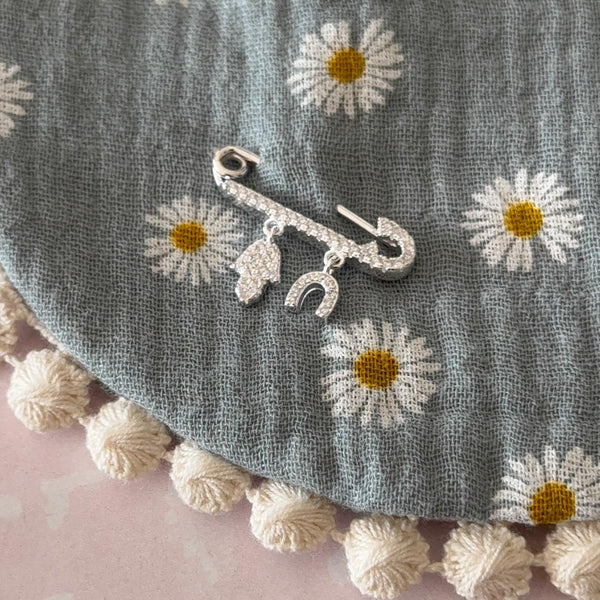 Prendedor Mano de Fátima y Herradura