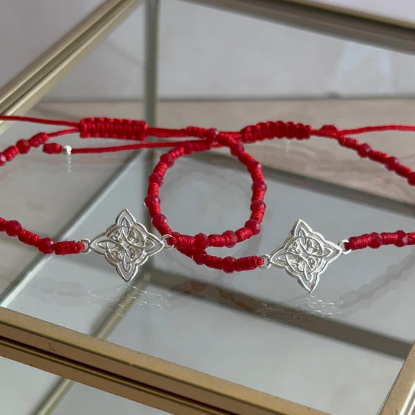Pulsera Roja con Nudo de Bruja