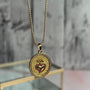 Collar Corazón Detente Circones Baño de oros
