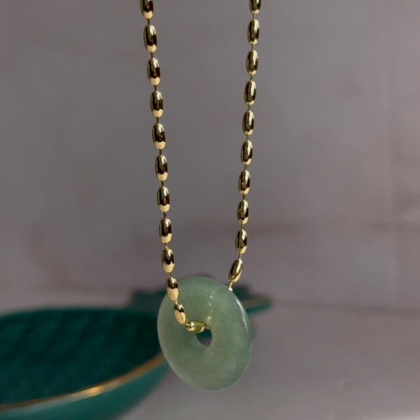 Collar Piedra Cuarzo Verde