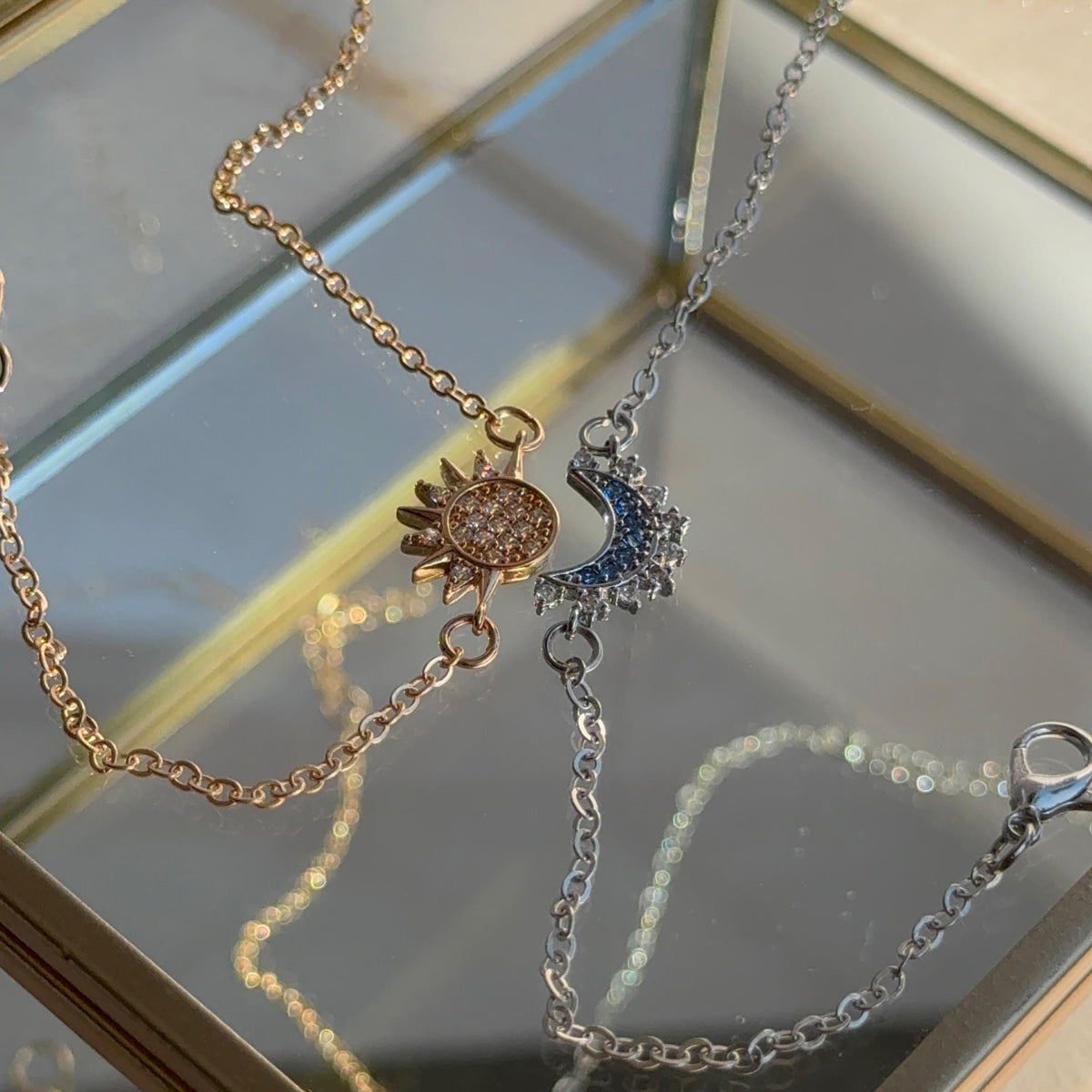 Set Pulseras Sol y Luna