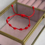 Pulsera Roja Hilada 7 Nudos