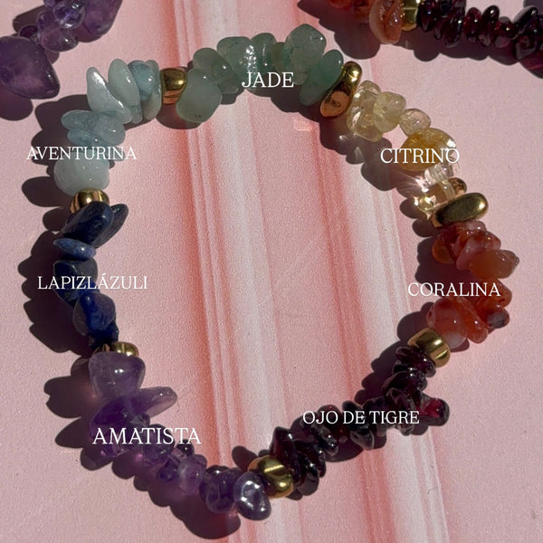 Pulsera Chips Cuarzo