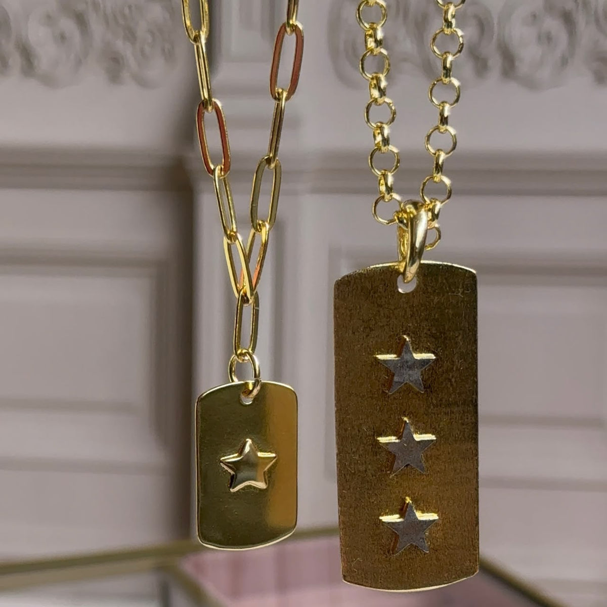 Collar Placa Stars