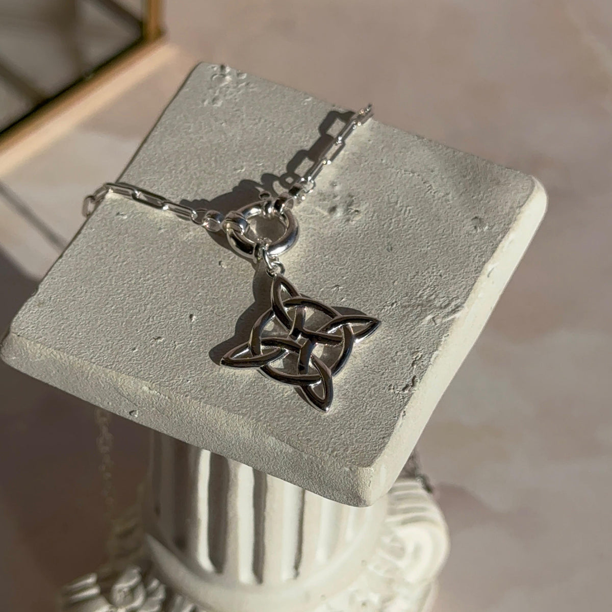 Collares Eslabones con Broche Timón Plata 925