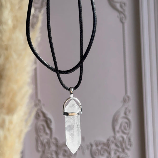Collar Choker Doble Cuarzo Cristal Plata 925