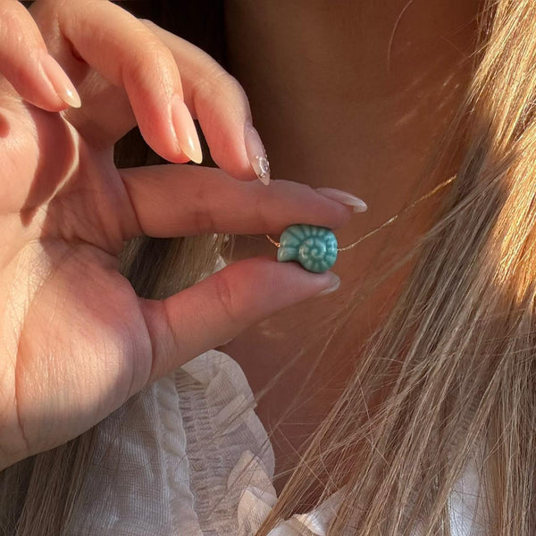 Collar Caracola Turquesa