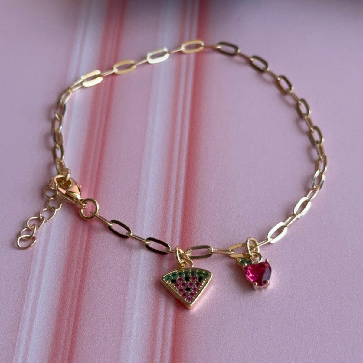 Pulsera Sandía Baño de oro