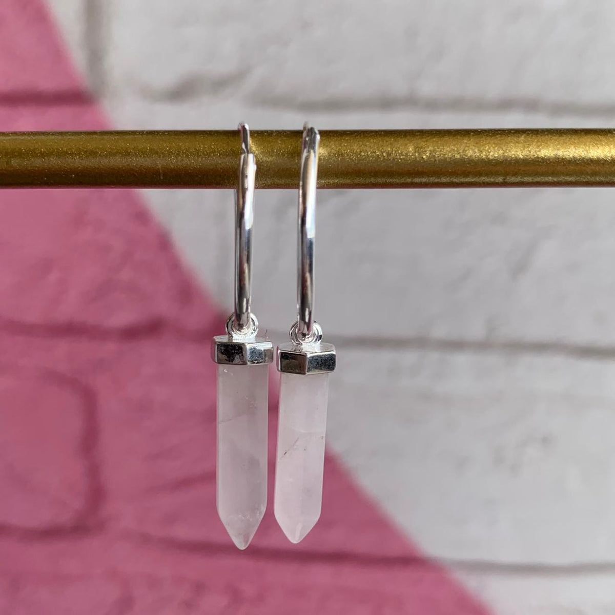 Argollas Cuarzo Rosa