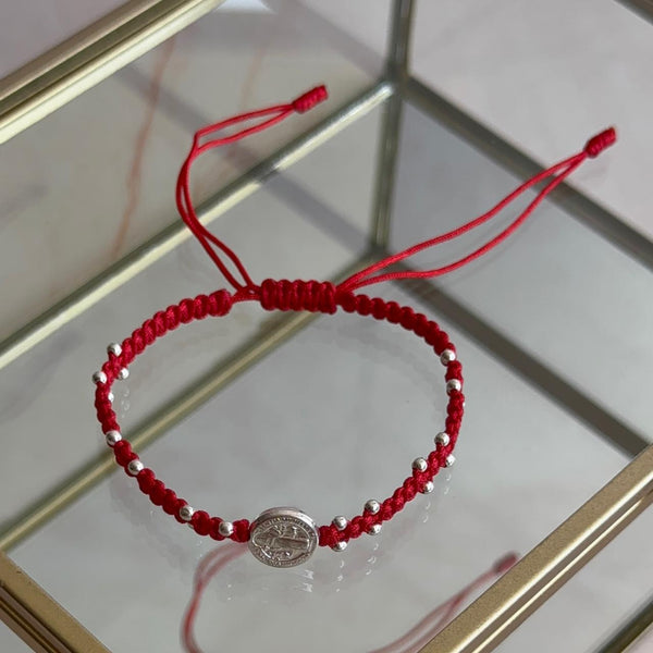 Pulsera Roja San Benito con Balines