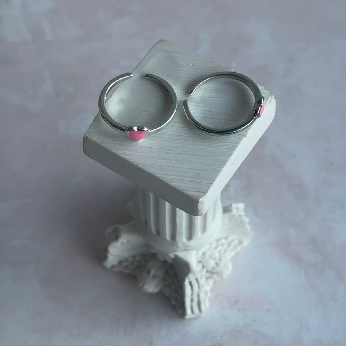 Anillo Midi - Corazón Rosa