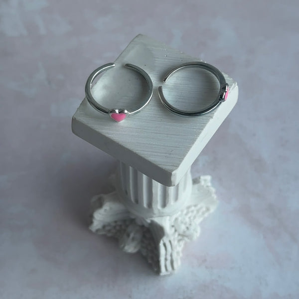Anillo Midi - Corazón Rosa