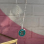 Collar Medalla Osito Turquesa