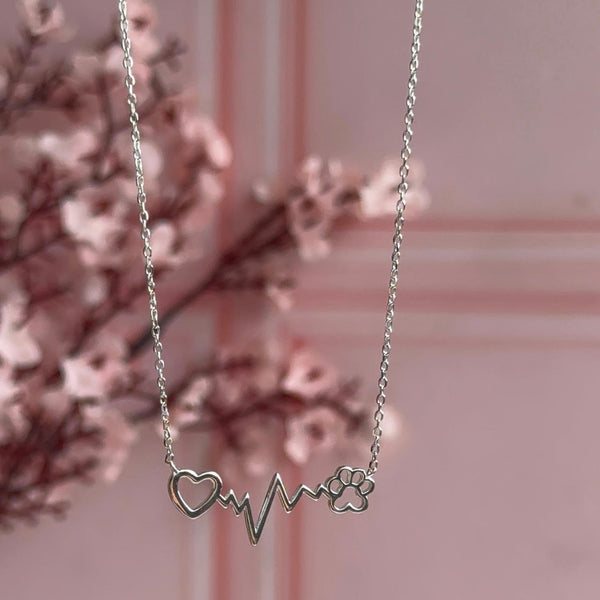 Collar Patita de Perro y Corazón