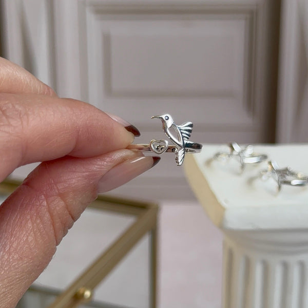 Anillo Colibrí "love you Forever"